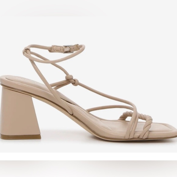 Marc Fisher Nude Strappy Block Heels - Picture 2 of 7